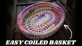 Coiled Basket Tray Tutorial: Easy Colorful Oval Rope Tray!
