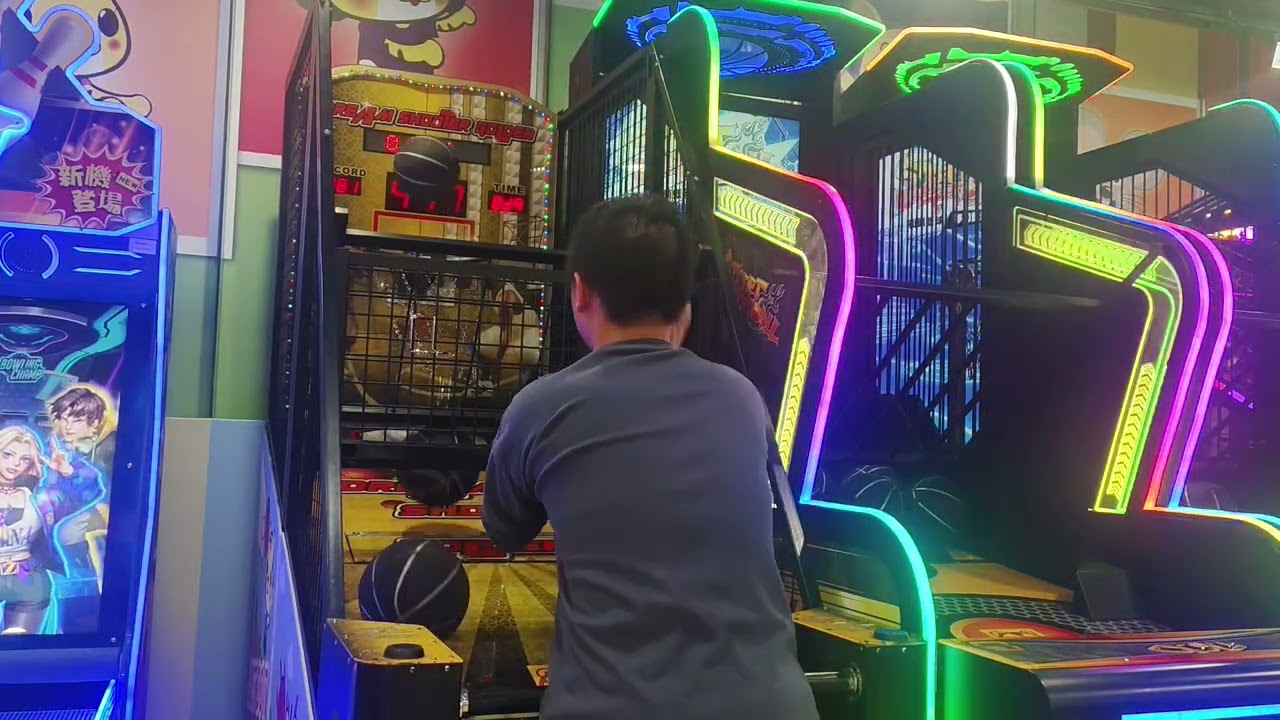 20260224@大坪林佳瑪老虎歡樂世界黃金飛絡力投籃機和@威的魔手頻道雙人5顆🏀順序調換接力尾殺840+程度