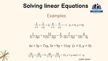 Solving Linear Equations In Two Variables : Substitution And Cross Multiplication Method