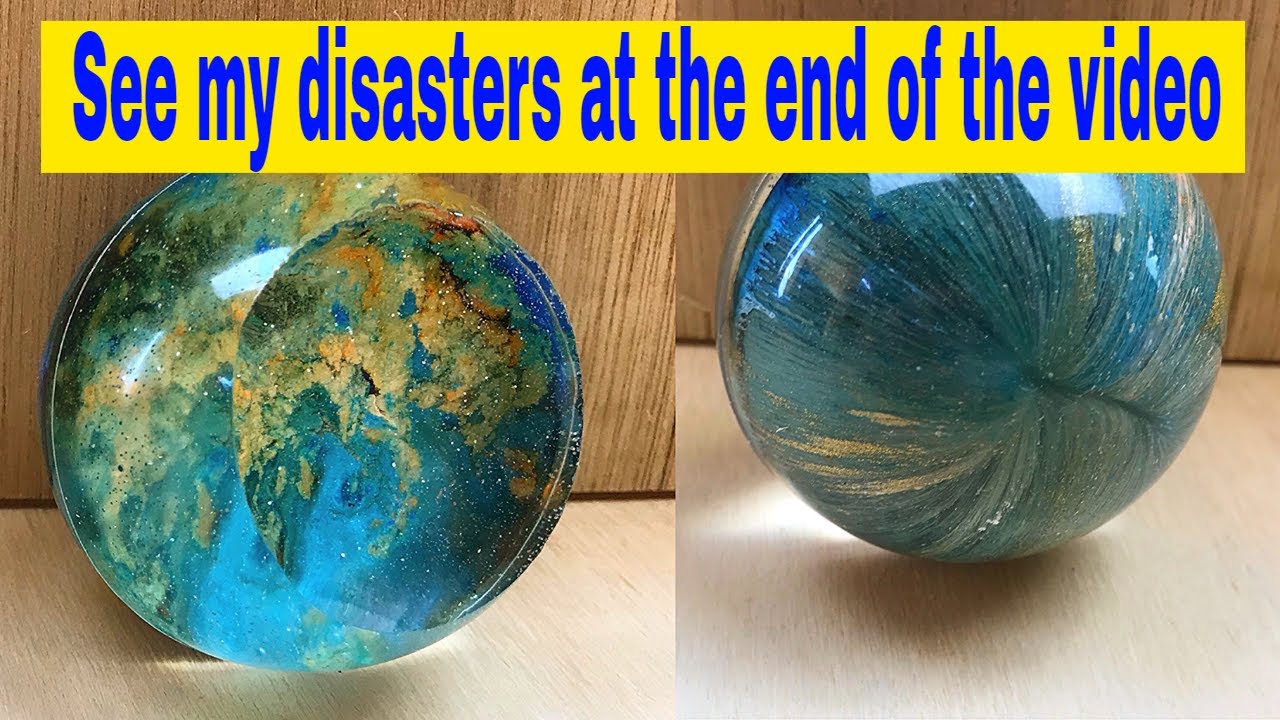 Make a Resin & Alcohol Ink Double Sided Sphere - YouTube