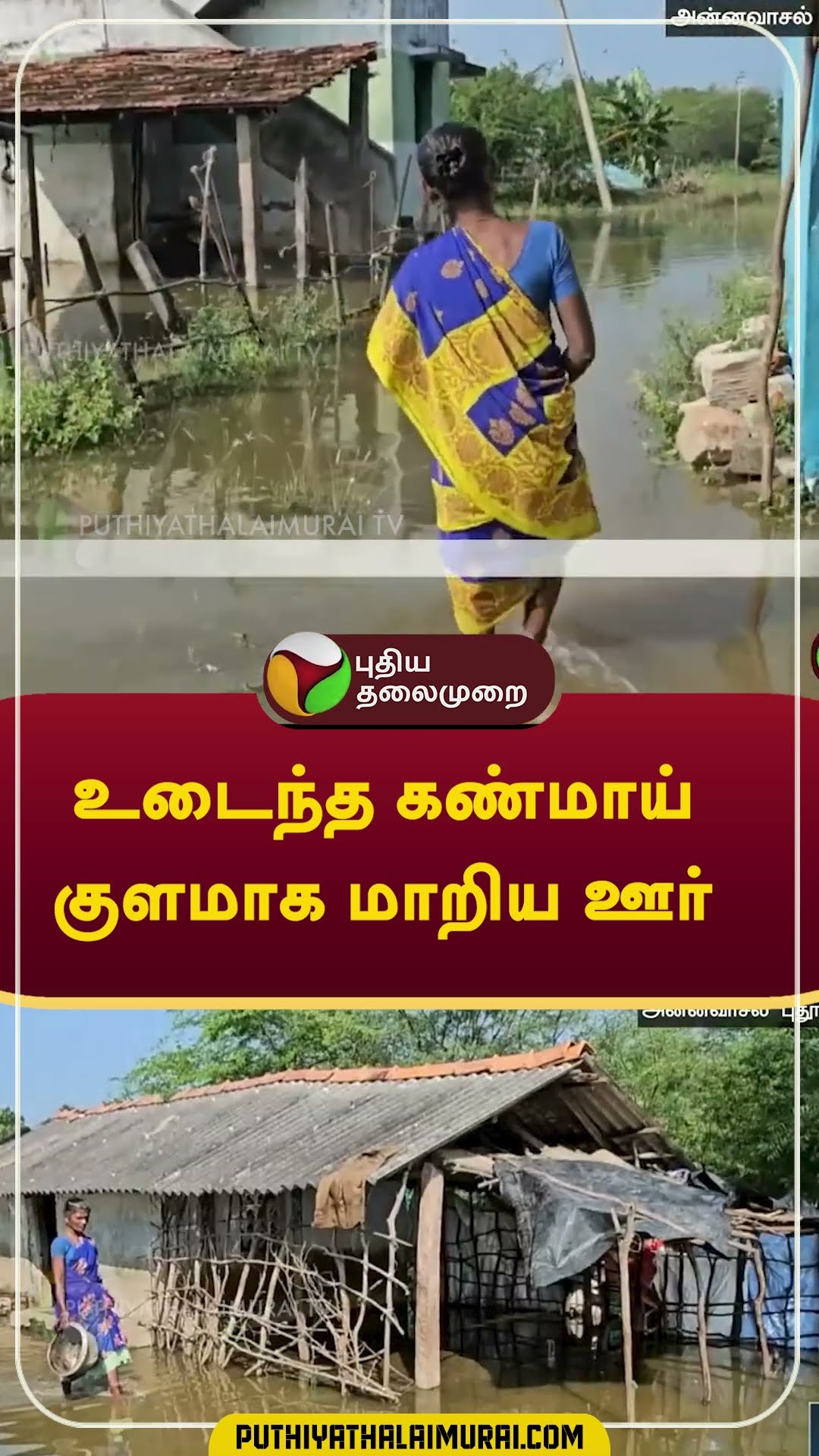 உடைந்த கண்மாய்; குளமாக மாறிய ஊர்  #Shorts #nellaiSivaganga