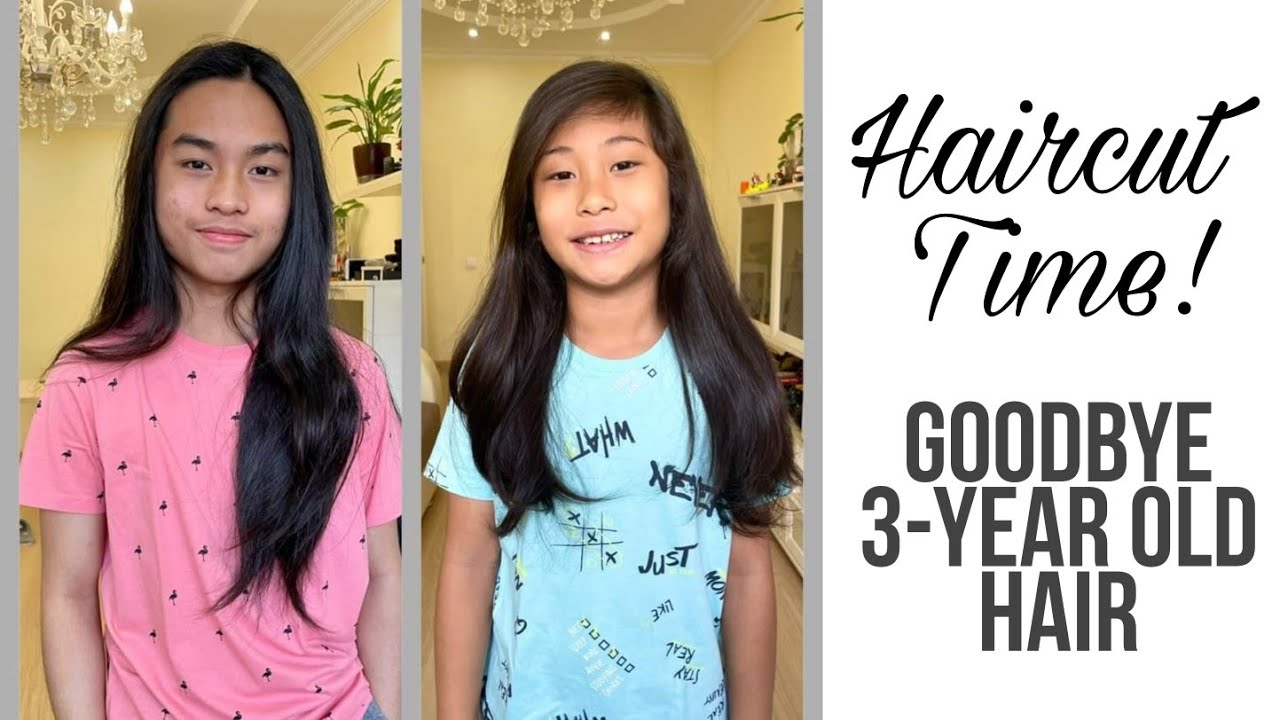 Boys Haircut Time Goodbye 3year old hair (Hair to be donated to