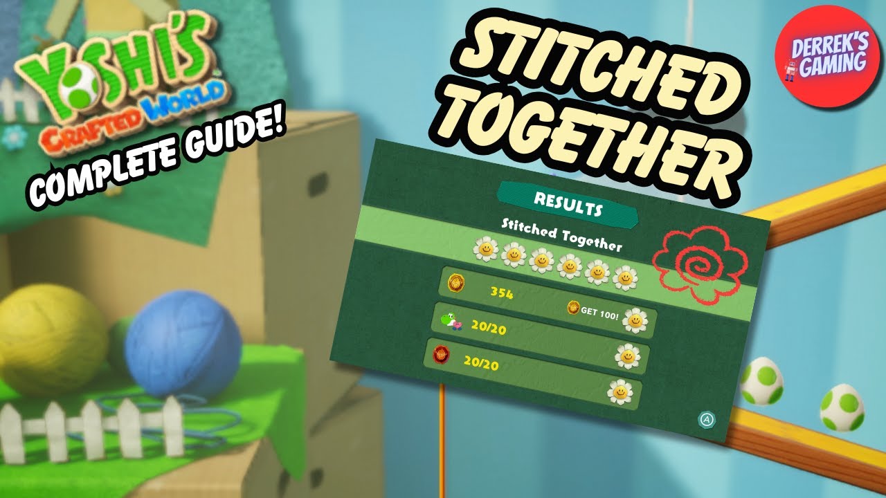 Yoshi's Crafted World | Stitched Together Guide (Hidden Flowers