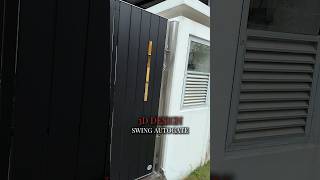 Hybrid Automated Swing Gate | SUS304 Polished Stainless Steel Frame | Bukit Indah, Johor Bahru
