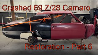 Garnet Red 69 Camaro Z/28  Crashed but not Dead  Part 6   Body Panel Replacement Continued.