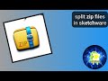 create split zip files in sketchware | zip4j library
