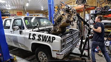 How to LS swap an old Chevy Square Body Crew Cab Dually