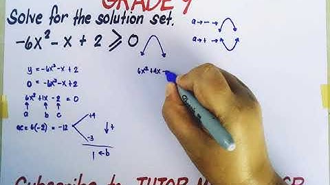 Grade 9 | 2ND METHOD: Graphical || Solving Quadratic Inequality || By Tutor Marife MCP