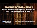 Online Shakespeare Course from Apologia Online Course.