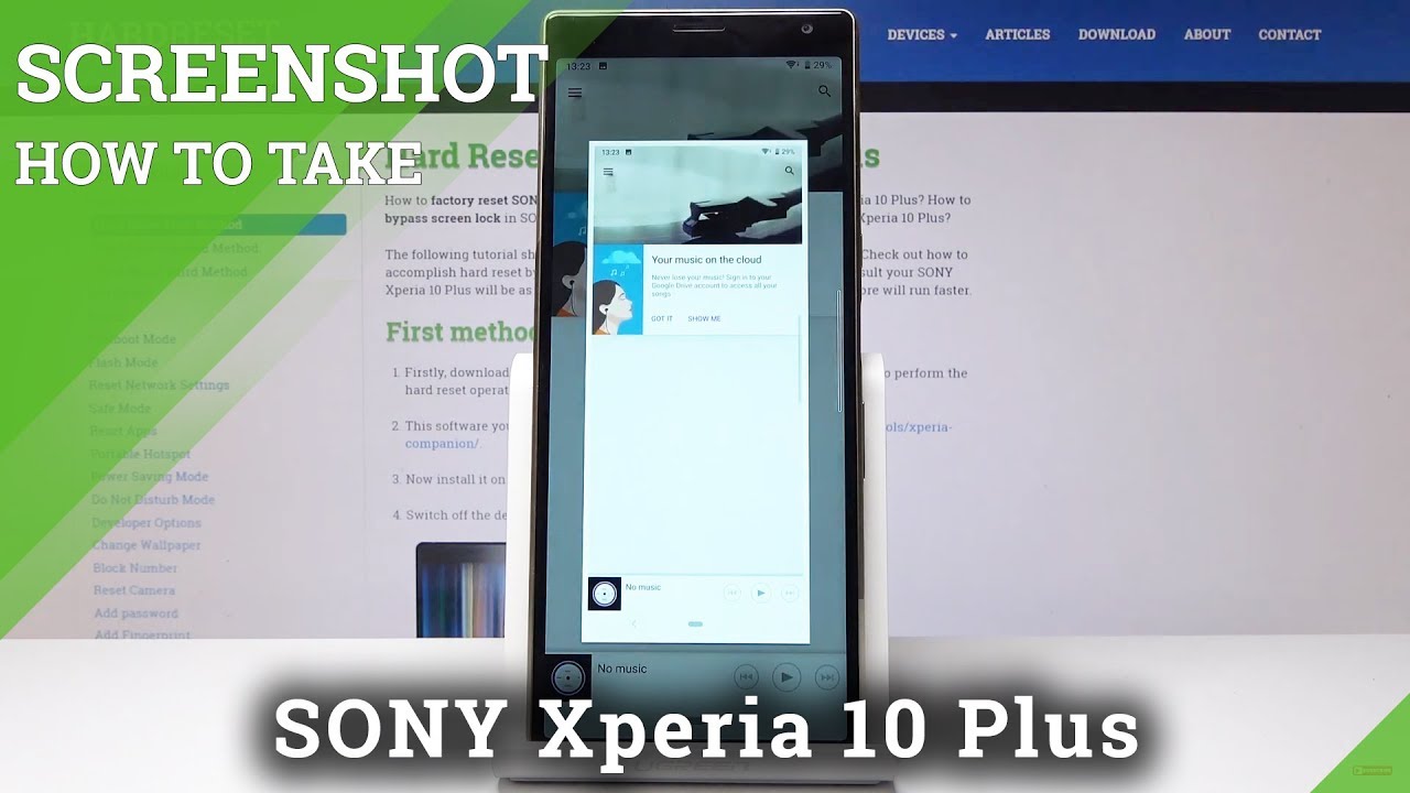 How to Take Screenshot in Sony Xperia 10 Plus YouTube