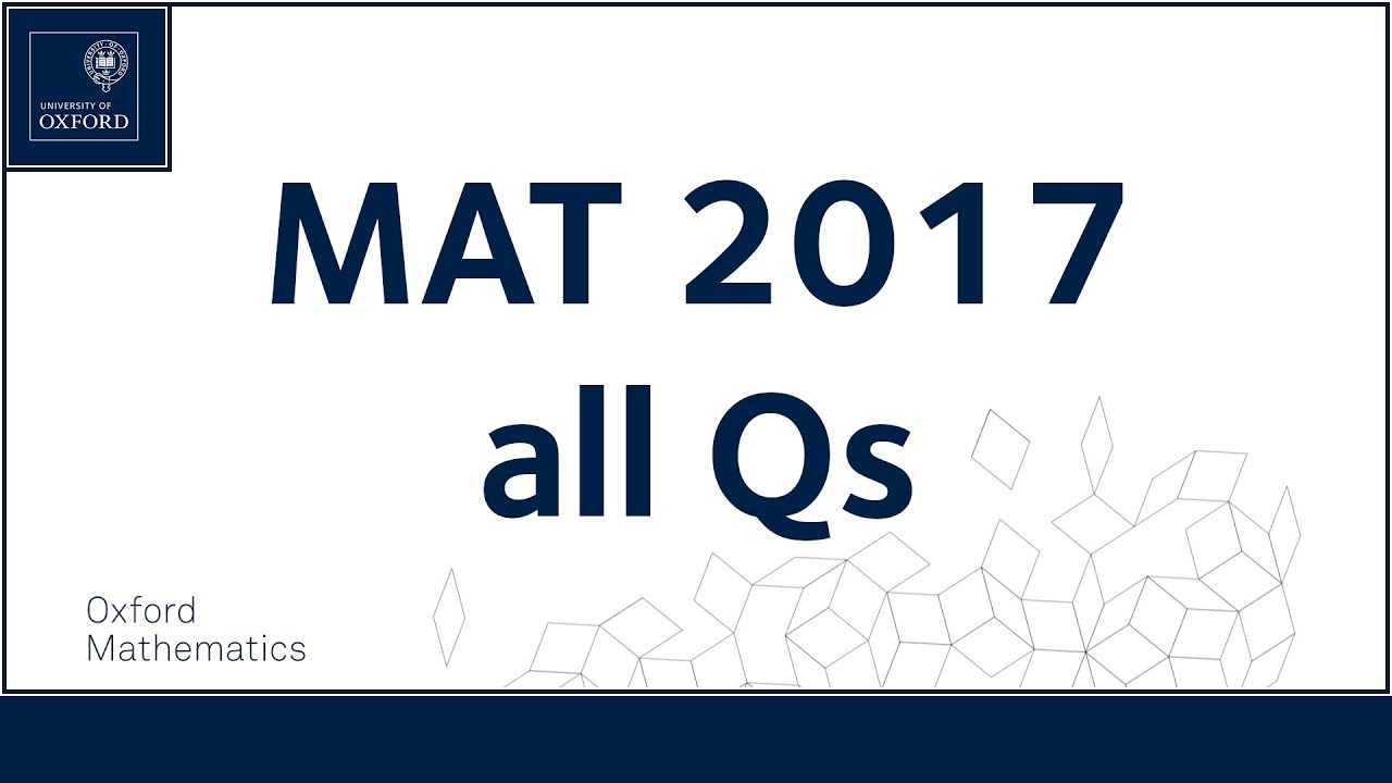 Maths Admissions Test Mathematical Institute