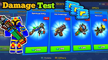 Pixel Pass Store Weapons | Fast Damage Test - Pixel Gun 3D