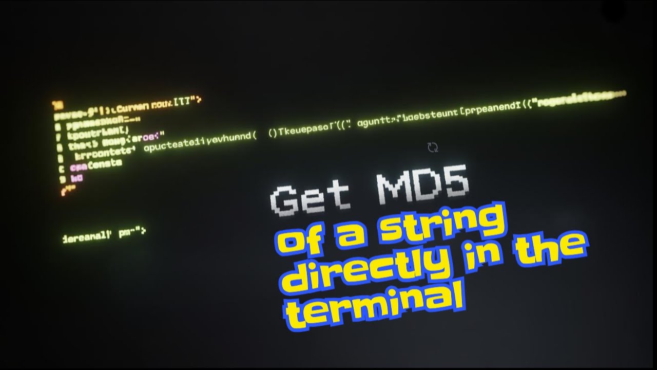 How to get the MD5 hash of a string directly in the Ubuntu terminal ...