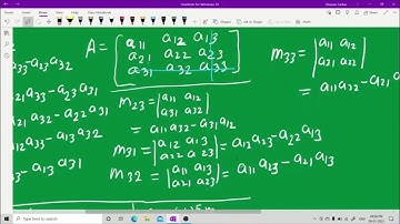 BCA Math Semester 1 UNIT 1 Lesson 8 Syllabus GGSIPU Minors &Cofactors
