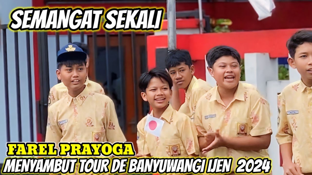 FAREL PRAYOGA MENYAMBUT KEDATANGAN TOUR DE BANYUWANGI IJEN 2024