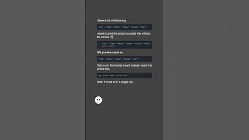 Print list without brackets in a single row #shorts