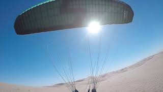 Short paraglider flight at Imperial sand dunes
