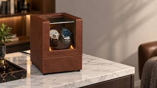Mcbazel PU Customize 5-mode Dual-Position Watch Winder with Yellow Light