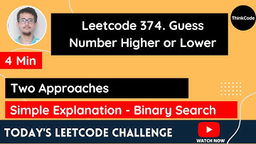 Leetcode 374 Guess Number Higher or Lower Hindi