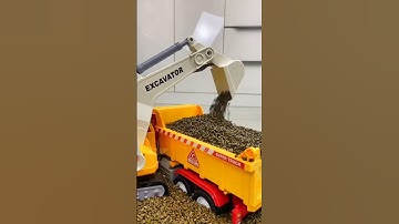 Thumbnail of Excavator and truck working #Short #RC