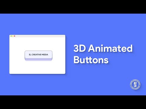 3D Animation Button only with HTML & CSS - Live Coding | EL Creative Media