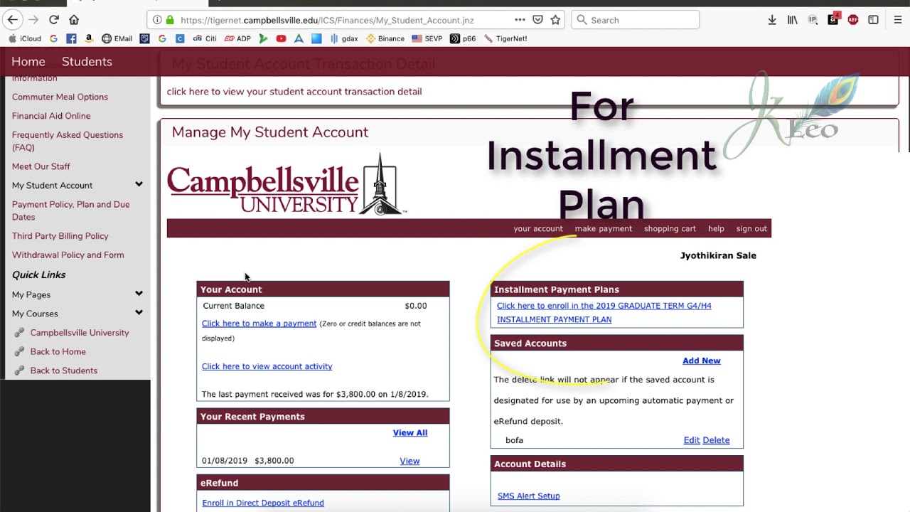 How to pay Campbellsville tuition fee; Campbellsville college fee YouTube