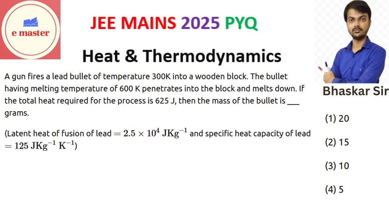 A gun fires a lead bullet of temperature 300K into a wooden block. The bullet having melting tempera