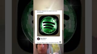 Whoever designed this needs to be fired immediately: New Spotify logo!!
