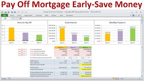 Pay Off Mortgage Early and Save Money on Interest: Calculate savings in Excel Mortgage Calculator