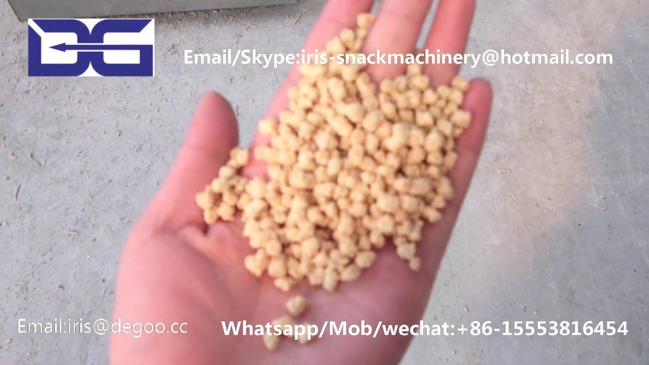TVP TSP Texturized soy protein mince chunks neggets make extruder machine