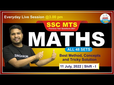 SSC MTS paper Solutions11 July 2022 Shift I | SSC MTS Previous Year Questions By Sandeep Sir