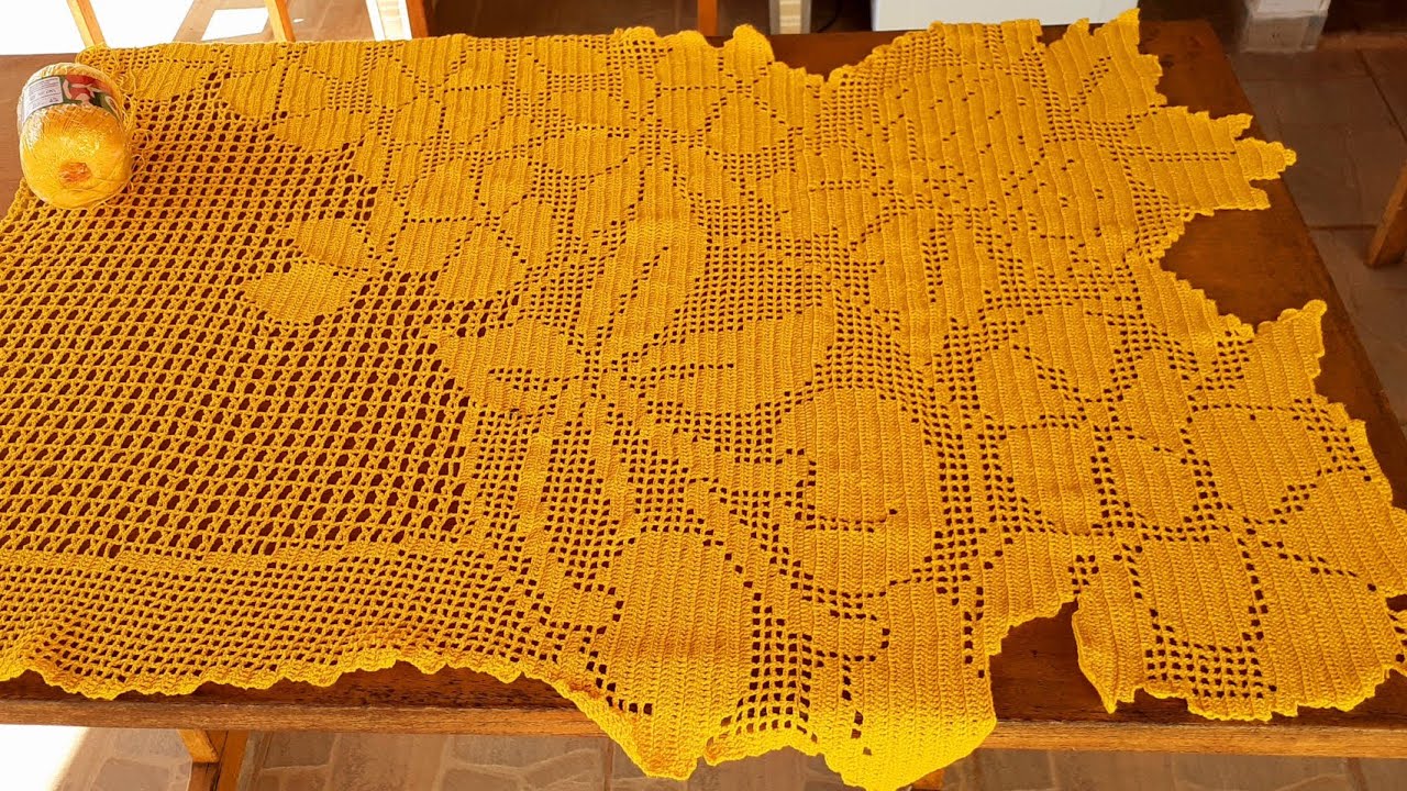 Caminho de Mesa Frutas e Flores Parte 1 #crochefile