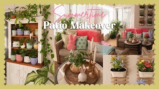 SUMMER & SPRING PATIO | Making our outdoor space into a colorful and fun patio! & flower shopping☀️