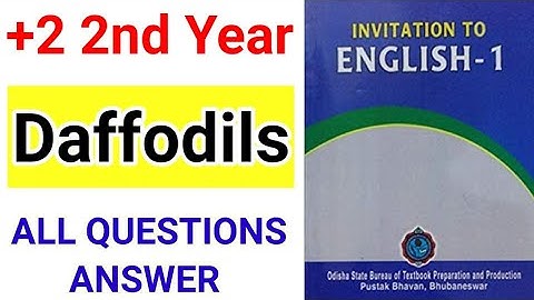 Class 12Th English Daffodils  Question And Answer.