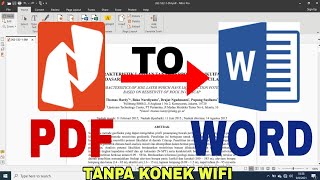 Cara konvert/merubah file PDF ke Word menggunakan Nitro Pro