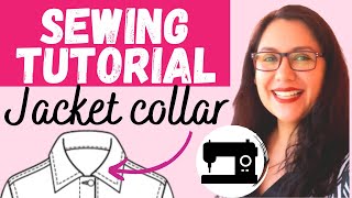 Denim JACKET COLLAR sewing tutorial. Features Atenas Jacket (Itch to Stitch).