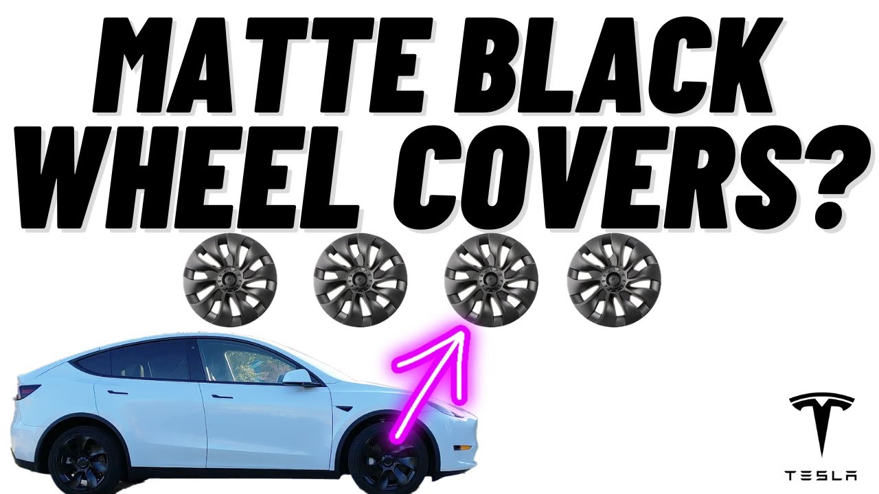 EVbase Matte Black Wheel Covers for the Tesla Model Y and Model 3 - YouTube