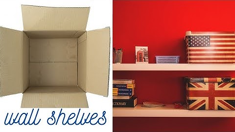 HANGING WALL SHELVES | How To Make A Tree Bookshelf At Home (With Cardboard) | Wall Shelves Design |