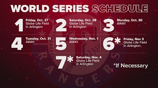 World Series 2023 schedule, Texas Rangers tickets available now