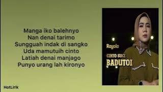 Rayola - Cinto Suci Badutoi | Lirik Lagu Minang
