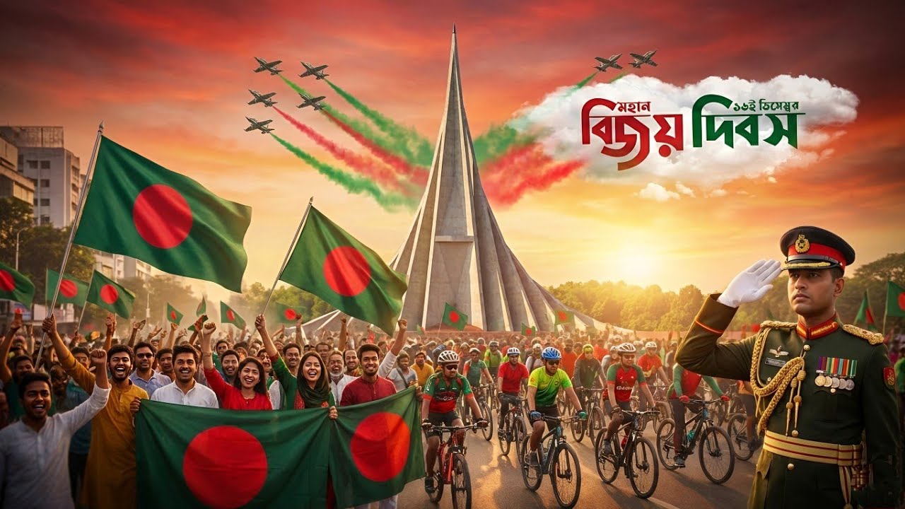 Bijoy Rd Bijoy Ride 2025 – Crazy Victory Day Celebration on Road | Bangladesh ...