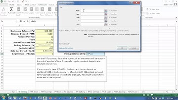 Excel 2013: The FV (Future Value) Function