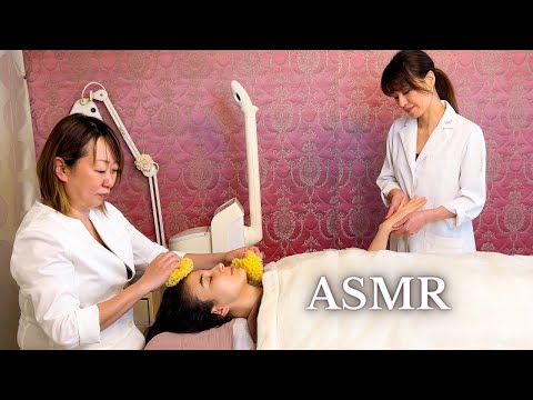 ASMR I got PRINCESS treatment by TWO PROFESSIONALS at once in Osaka salon, Japan (Soft Spoken)