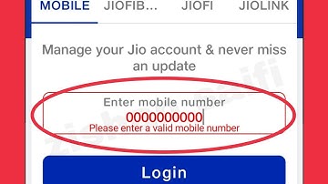 My Jio Fix please enter a valid mobile number Problem Solve