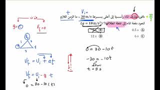 5- شرح الفيزياء كتاب ناصر عبدالكريم تحصيلي 2023 الميكانيكا :حل تمارين معادلات الحركة وقوانين نيوتن