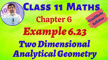 TN 11th Maths  Example 6.23 Two dimensional Analytical Geometry AlexMaths TN New Syllabus