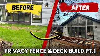 How To Build Staggered Fence Panels For Privacy & Build A New Trex Deck Part