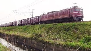 貨物満載 EF81-725 4071レ 2014.04.12 琵琶湖線
