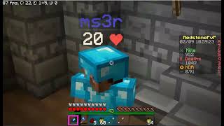 Caught a Emerald Rank Member Farming REDSTONES 🔴 | EASY BAN | blocksmc.com