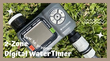 2-zone Smart Digital Water Timer Easy to Program LCD Display Easy to Read | Digital Water Timer